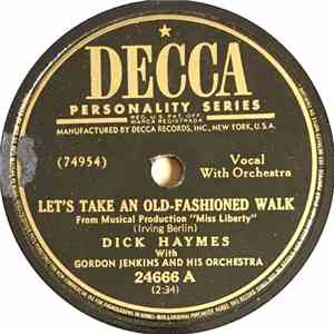 Dick Haymes With Gordon Jenkins And His Orchestra - Let's Take An Old-Fashioned Walk / Little Fish In A Big Pond