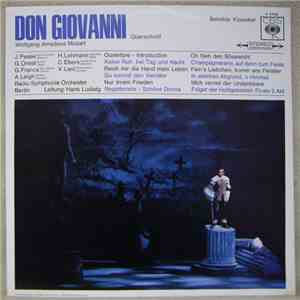Wolfgang Amadeus Mozart, Adele Leigh, James Pease, G. Oresti, G. Franca, H. Lehmann, C. Ebers, V. Lani, Radio Symphonie Orchester Berlin, Hans Ludwig - Don Giovanni Querschnitt