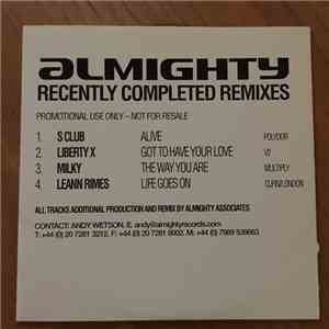Almighty - Recently Completed Remixes