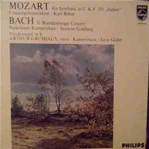 Mozart, Bach, Karl Böhm, Concertgebouworkest, Szymon Goldberg, Nederlands Kamerorkest, Arthur Grumiaux, Léon Guller - 41e Symfonie in C K.V. 551 "Jupiter" - 3e Brandenburgse Concert - Vioolconcert in E