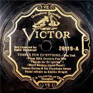 Tommy Dorsey & His Clambake Seven - Thanks For Ev'rything / Do You Remember Last Night