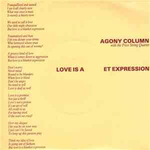 Agony Column  - Love Is A Blanket Expression
