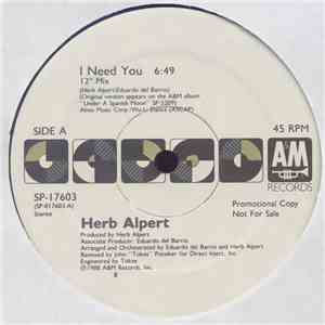 Herb Alpert - I Need You