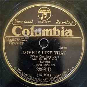 Ruth Etting - Love Is Like That / You're The One I Care For