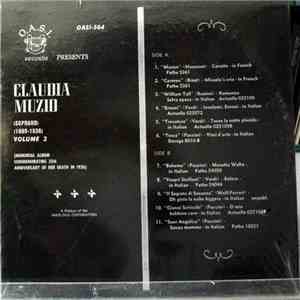 Claudia Muzio - Claudia Muzio / (Soprano) / Volume 2 / (Memorial Album Commemorating 35th Anniversary Of Her Death In 1938) / (All Pathes) / Recorded Circa 1917-1918