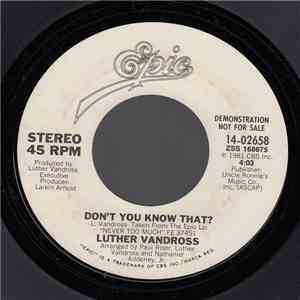 Luther Vandross - Don't You Know That?