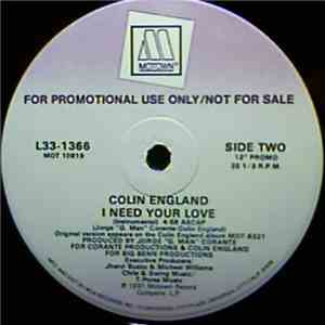 Colin England - I Need Your Love