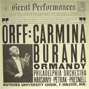 Orff - The Philadelphia Orchestra , Conductor: Eugene Ormandy , Coprano: Janice Harsanyi - Carmina Burana
