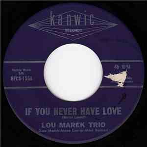 Lou Marek Trio - If You Never Have Love