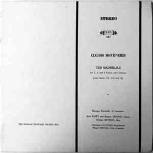 Claudio Monteverdi - Ten Madrigals For 1, 2, 3 Voices And Continuo