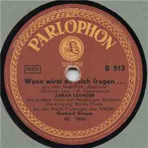 Zarah Leander - Wann Wirst Du Mich Fragen / Wenn Der Herrgott Will
