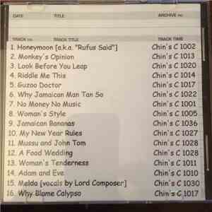 Chin's Calypso Sextet, Alerth Bedasse - Chin's Calypso Sextet Kingston Jamaica Cd 1