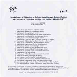 Luke Haines - A Collection Of Auteurs, Luke Haines & Baader Meinhof A's B's Classics, Out-Takes, Sessions And Rarities