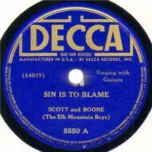Scott And Boone - Sin Is To Blame / Mary In The Wildwood