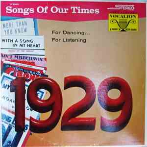 Marlene Fingerle And Arthur Schutt - Songs Of Our Times - Song Hits Of 1929