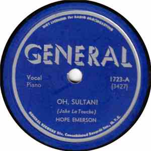 Hope Emerson - Oh Sultan! / Did I Do Wrong?