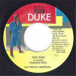 Frankie Paul - You Said