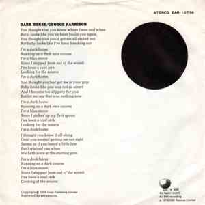 George Harrison - ダーク・ホース = Dark Horse
