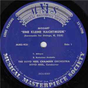 Mozart, The Boyd Neel Chamber Orchestra, Boyd Neel - Eine Kleine Nachtmusik (Serenade For Strings, K. 525)