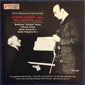 Béla Bartók, Joseph Szigeti - A Sonata Recital