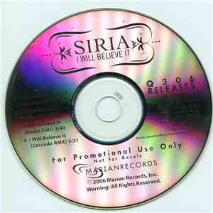 Siria - I Will Believe It