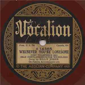 Billy Jones / Honey Hurst - Whenever You're Lonesome (Just Telephone Me) / Send Back My Honey-Man
