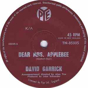 David Garrick - Dear Mrs. Applebee