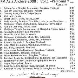Jesse Paul Miller - Asia Archive 2008: Vol.1 - Personal & Random