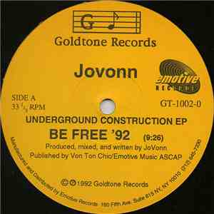 Jovonn - Underground Construction EP