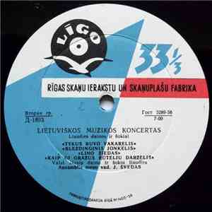 Various - Lietuviškos Muzikos Koncertas (Liaudies Dainos Ir Šokiai)
