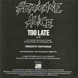 Hericane Alice - Too Late