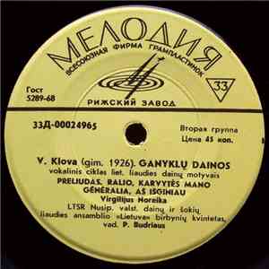 V. Klova - Virgilijus Noreika - Ganyklų Dainos (Vokalinis Ciklas Liet. Liaudies Dainų Motyvais)