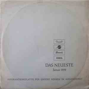 Various - Das Neueste Januar 1959 - Informationsplatte Für Unsere Herren Im Aussendienst