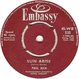 Paul Rich - Sun Arise / If Only Tomorrow (Could Be Like Today)