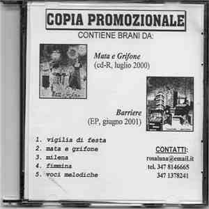 Rosaluna - Copia Promozionale Mata E Grifone - Barriere