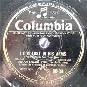 Dinah Shore - I Got Lost In His Arms / Doin' What Comes Natur'lly