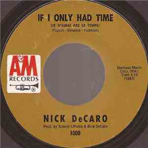 Nick DeCaro - If I Only Had Time(Je N'Aurai Pas Le Temps)
