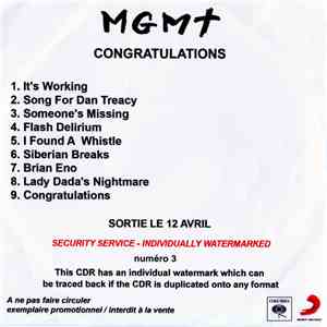 MGMT - Congratulations