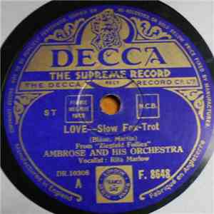 Ambrose And His Orchestra - Love / Laughing On The Outside