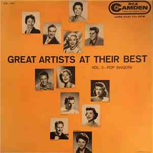 Various - Great Artists At Their Best Vol. 2 - Pop Singers