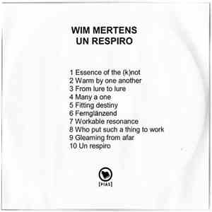 Wim Mertens - Un Respiro