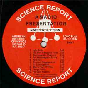 Unknown Artist - Science Report: A Radio Presentation (Nineteenth Edition)