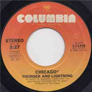 Chicago  - Thunder And Lightning / I'd Rather Be Rich