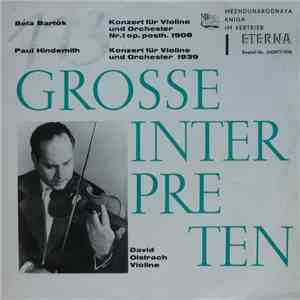 Béla Bartók, Paul Hindemith - David Oistrach - Große Interpreten