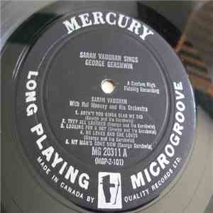 Sarah Vaughan With Hal Mooney And His Orchestra - Sarah Vaughan Sings George Gershwin