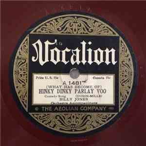 Billy Jones  / Ernest Hare - (What Has Become Of) Hinky Dinky Parlay Voo / It Looks Like Rain