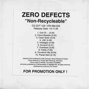 Zero Defects - Non Recycleable