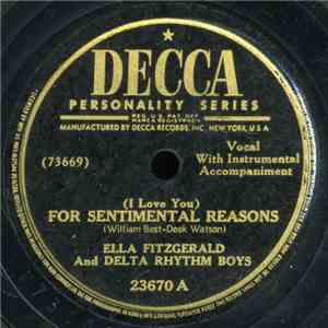 Ella Fitzgerald And Delta Rhythm Boys - (I Love You) For Sentimental Reasons / It's A Pity To Say Goodnight