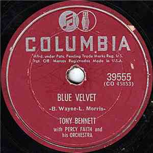 Tony Bennett With Percy Faith And His Orchestra - Blue Velvet / Solitaire