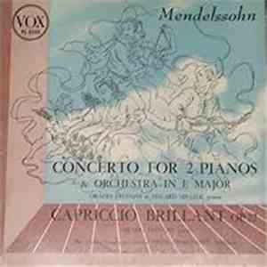 Orazio Frugoni, Eduard Mrazek - Mendelssohn - Concerto for 2 Pianos & Orchestra in E Major; Capriccio Brillant OP. 22